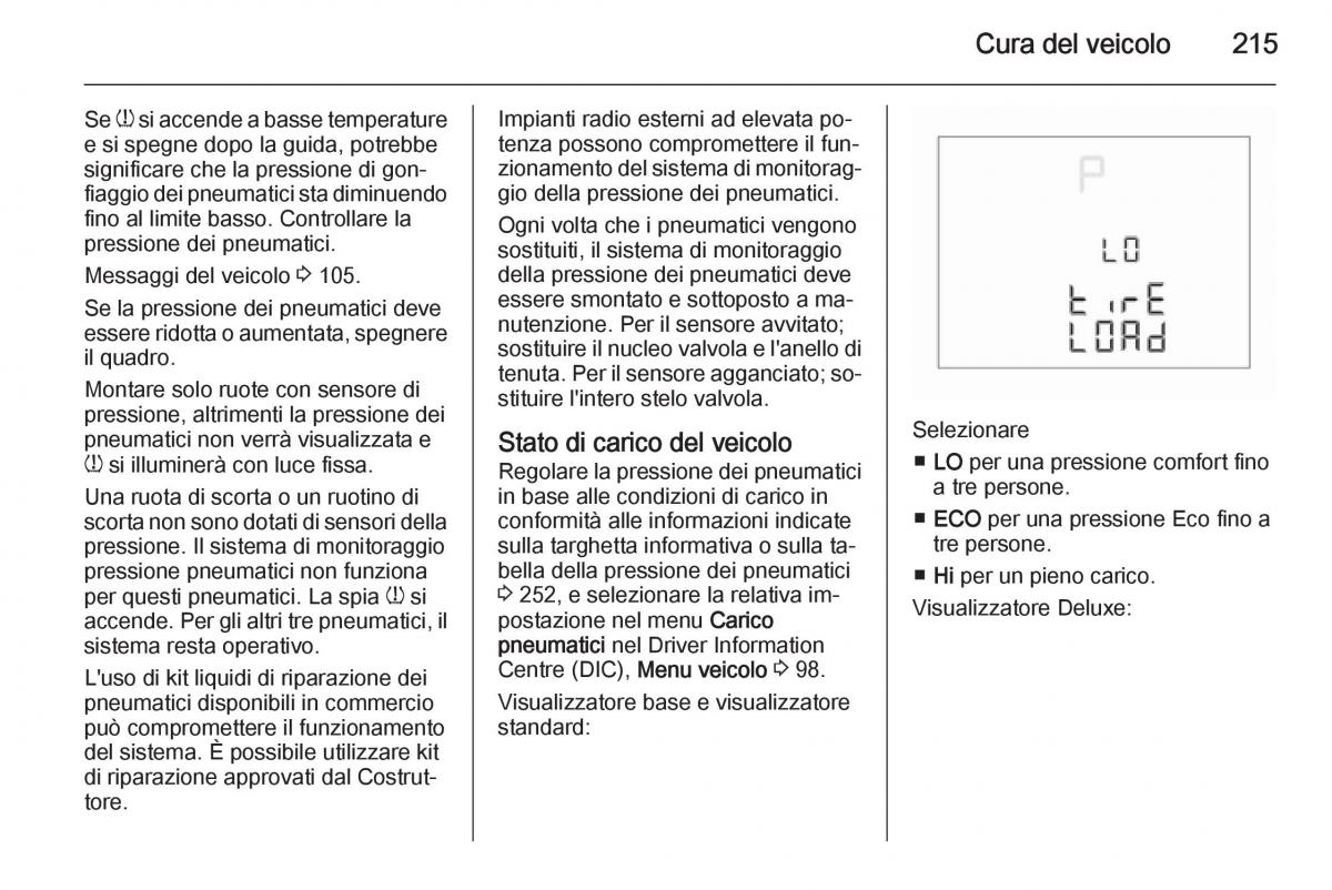 Opel Corsa D manuale del proprietario / page 217