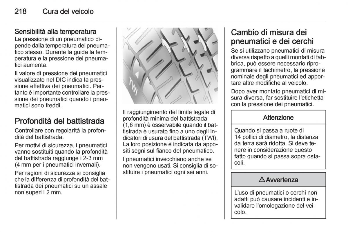 Opel Corsa D manuale del proprietario / page 220