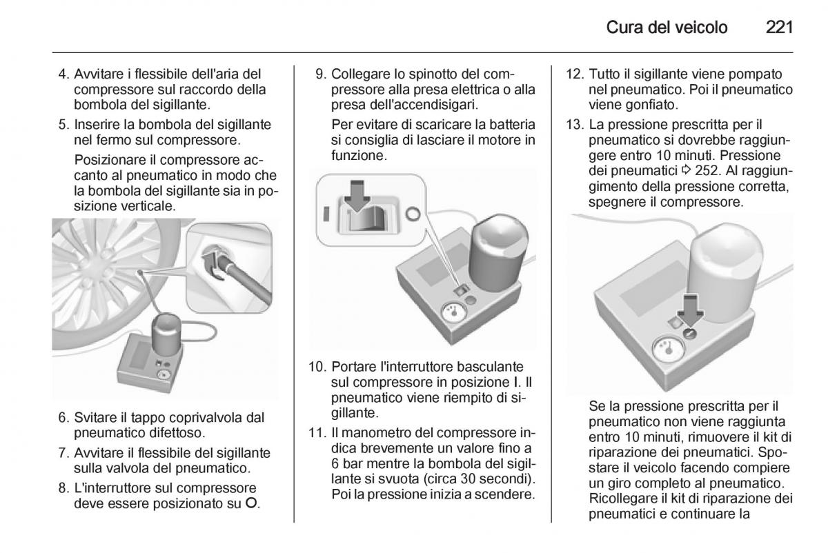 Opel Corsa D manuale del proprietario / page 223