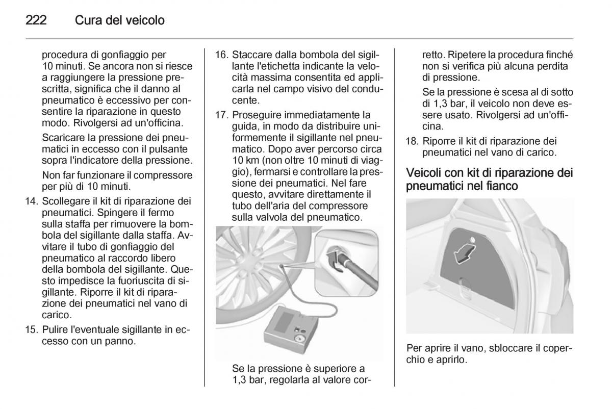 Opel Corsa D manuale del proprietario / page 224