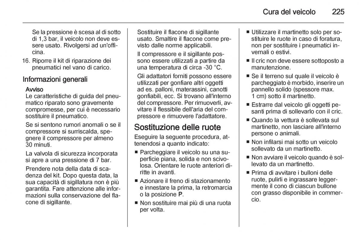 Opel Corsa D manuale del proprietario / page 227