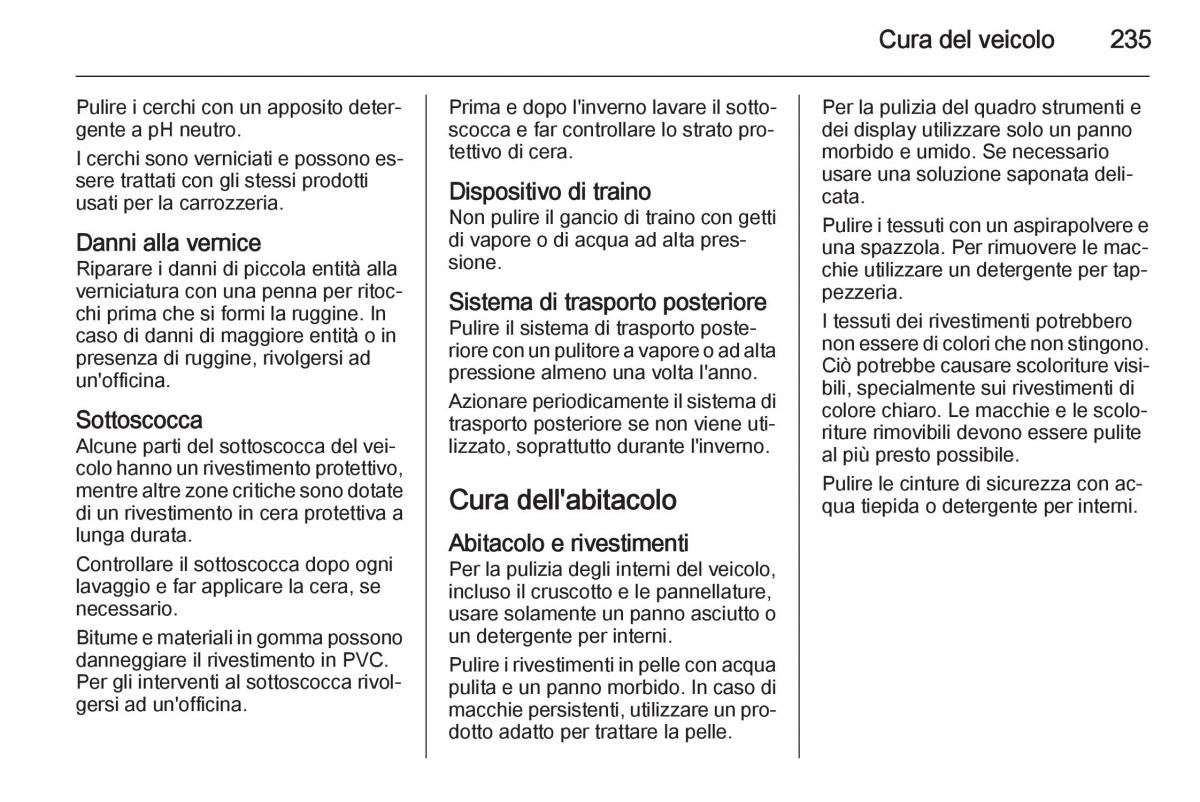 Opel Corsa D manuale del proprietario / page 237