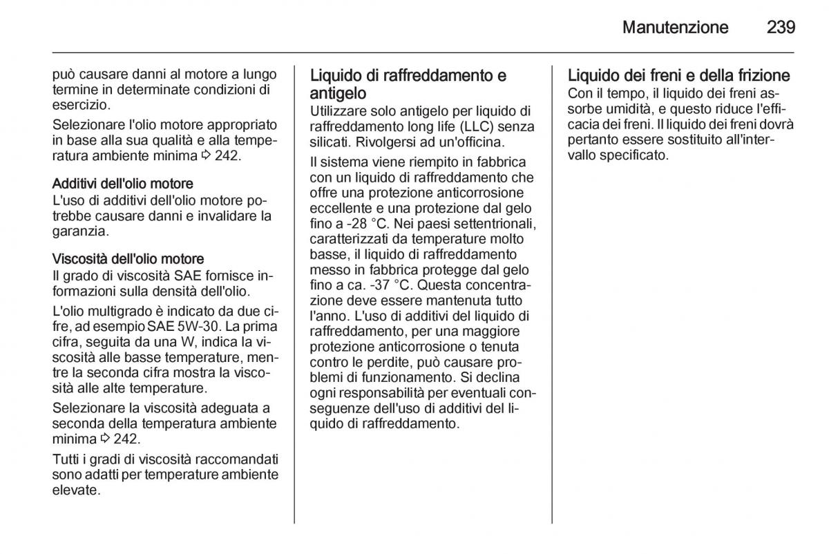 Opel Corsa D manuale del proprietario / page 241