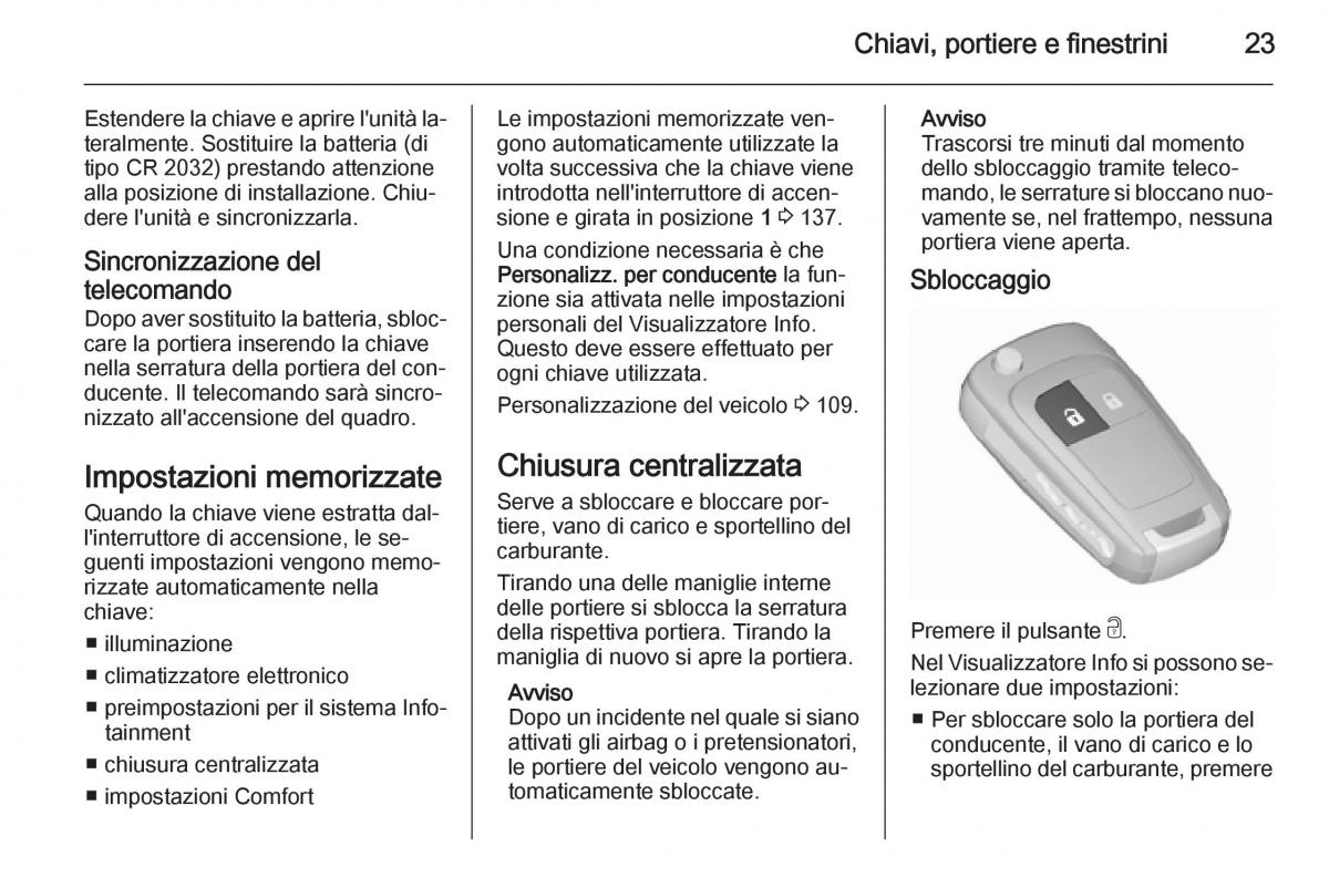 Opel Corsa D manuale del proprietario / page 25