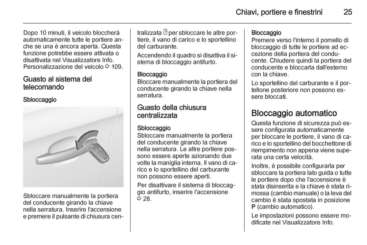 Opel Corsa D manuale del proprietario / page 27