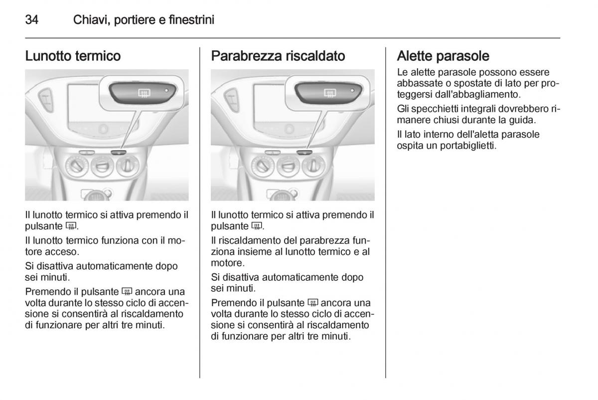 Opel Corsa D manuale del proprietario / page 36