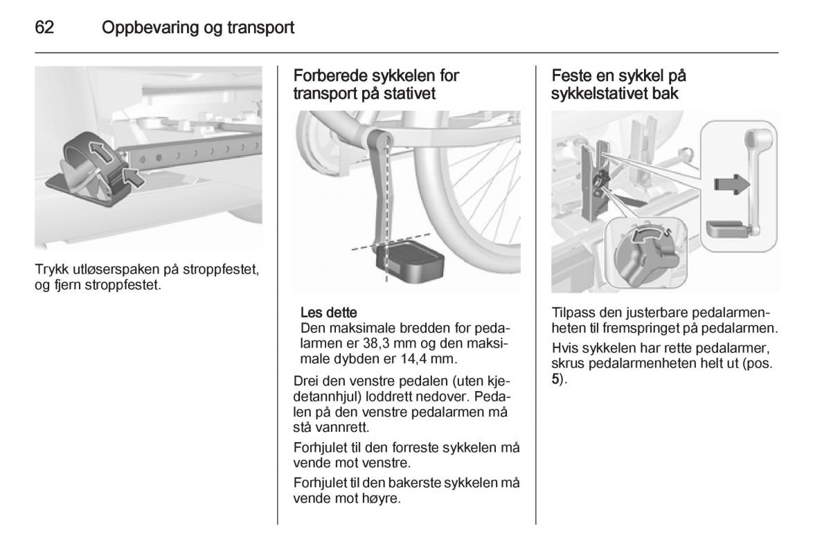 Opel Corsa D bruksanvisningen / page 64