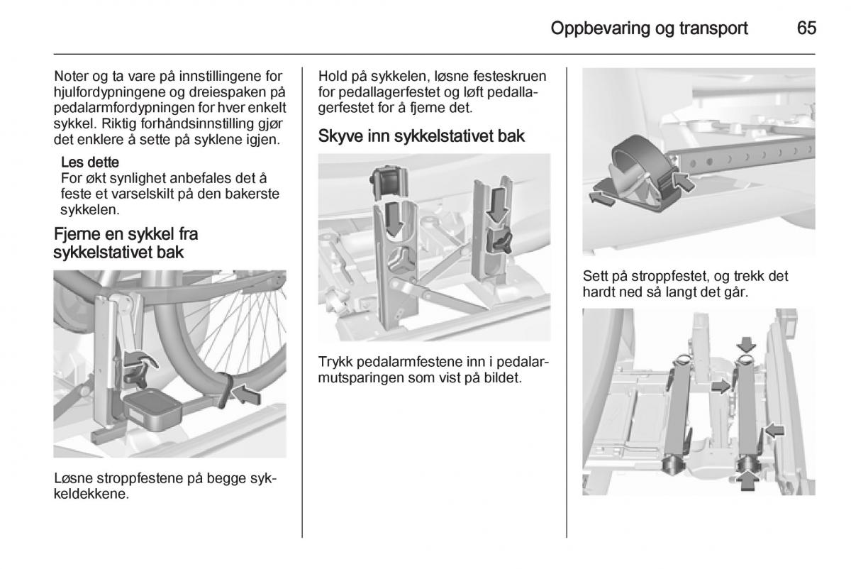 Opel Corsa D bruksanvisningen / page 67