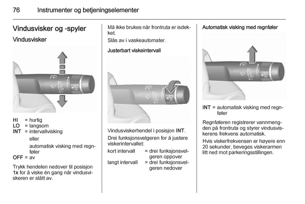 Opel Corsa D bruksanvisningen / page 78