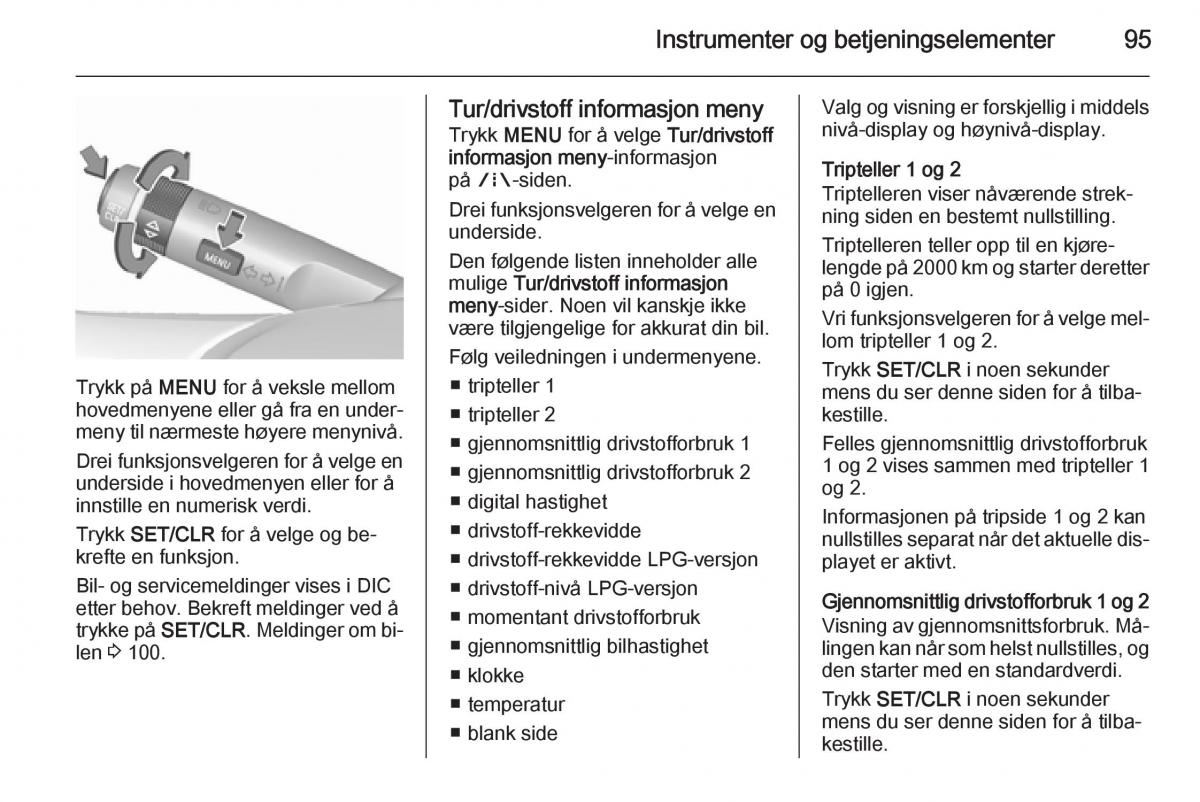 Opel Corsa D bruksanvisningen / page 97