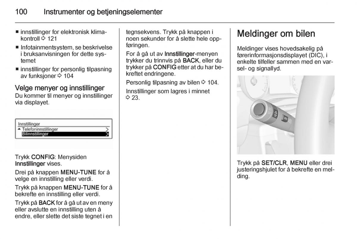 Opel Corsa D bruksanvisningen / page 102