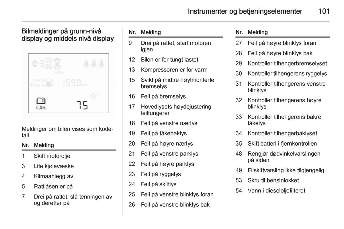 Opel Corsa D bruksanvisningen / page 103