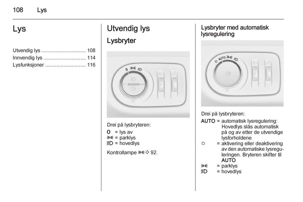 Opel Corsa D bruksanvisningen / page 110