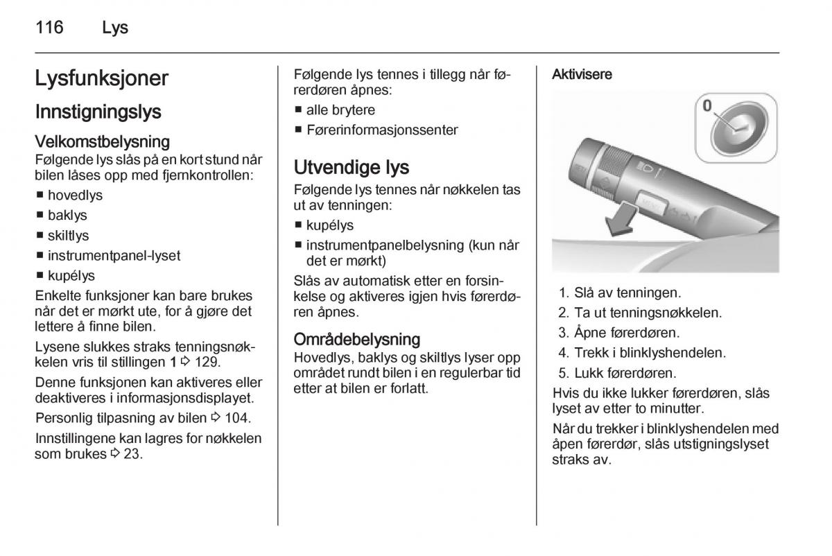 Opel Corsa D bruksanvisningen / page 118