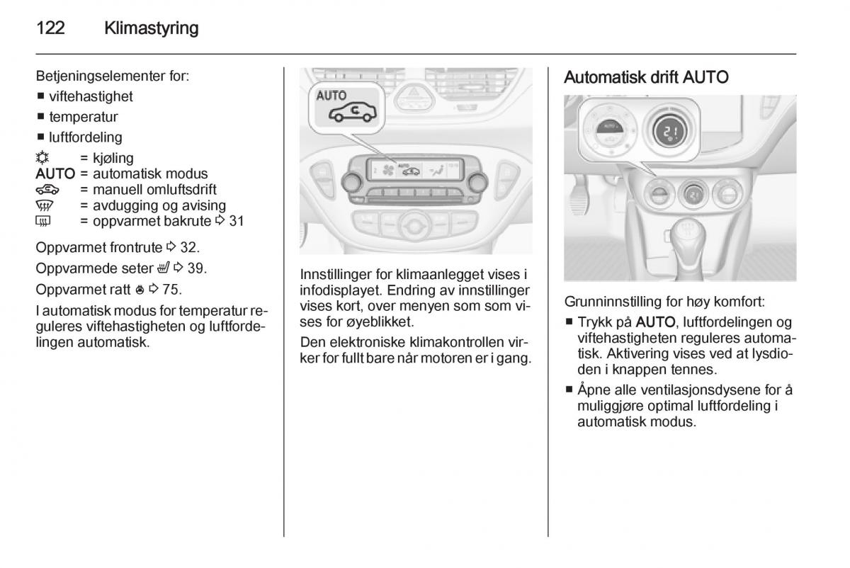 Opel Corsa D bruksanvisningen / page 124