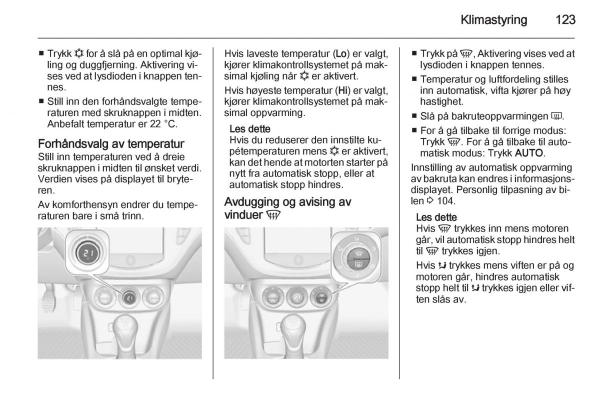 Opel Corsa D bruksanvisningen / page 125