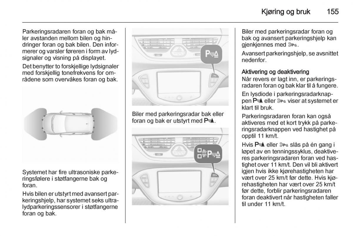 Opel Corsa D bruksanvisningen / page 157