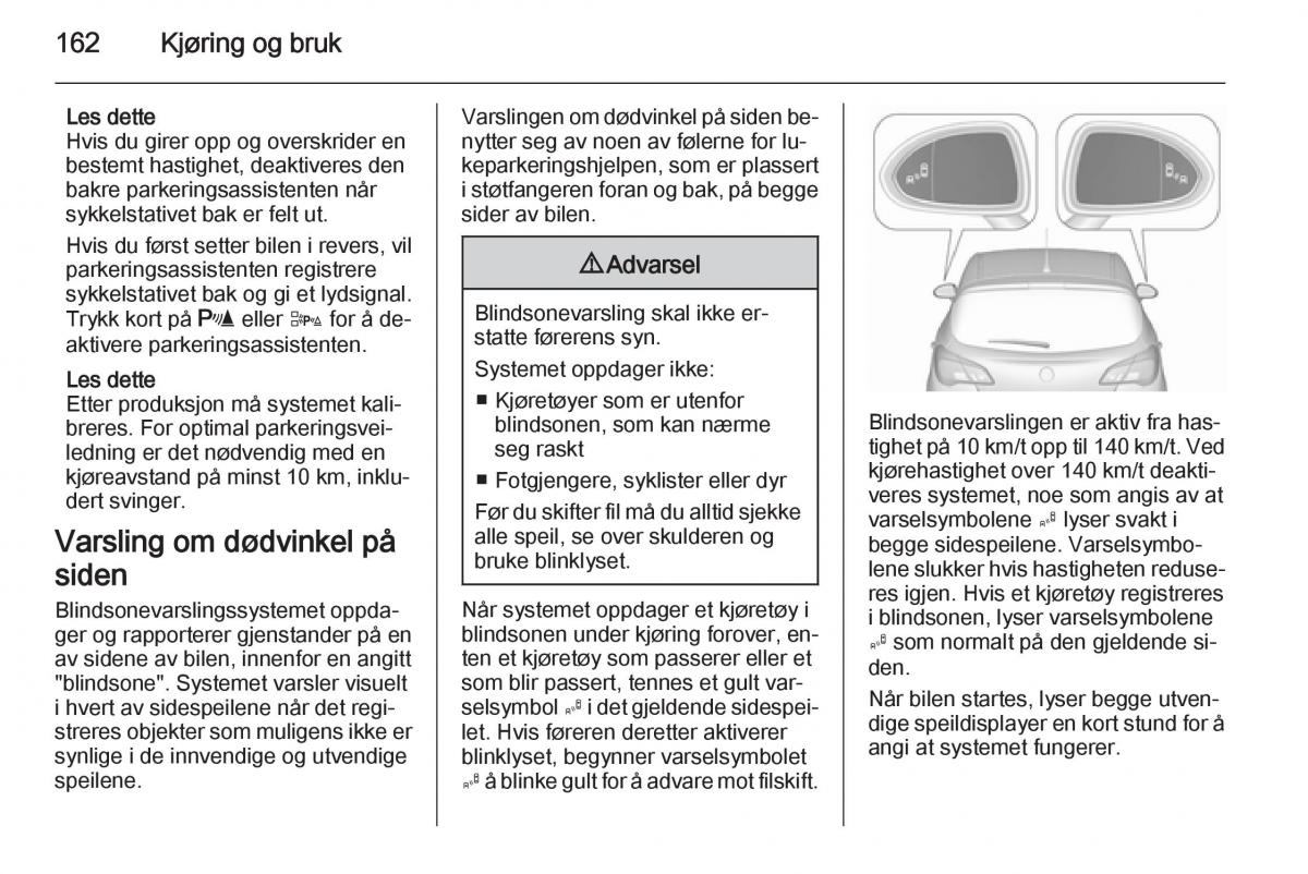 Opel Corsa D bruksanvisningen / page 164