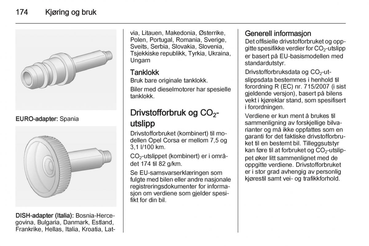 Opel Corsa D bruksanvisningen / page 176