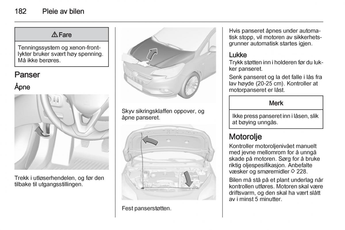 Opel Corsa D bruksanvisningen / page 184