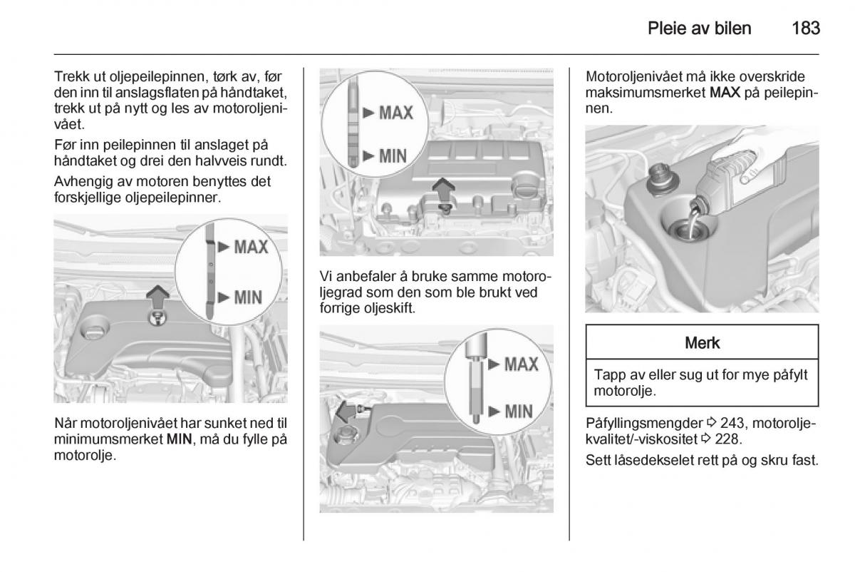 Opel Corsa D bruksanvisningen / page 185