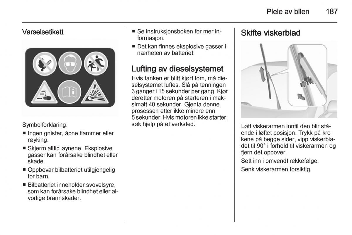 Opel Corsa D bruksanvisningen / page 189