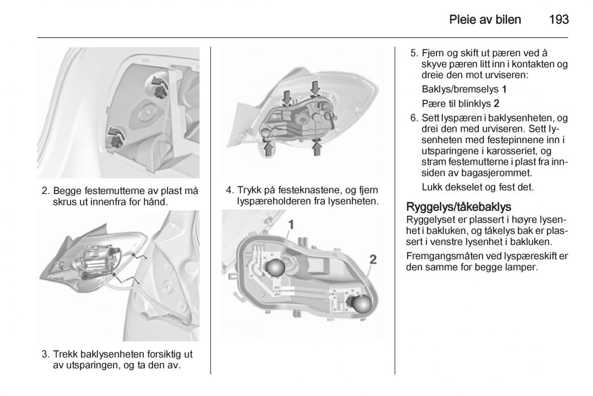 Opel Corsa D bruksanvisningen / page 195