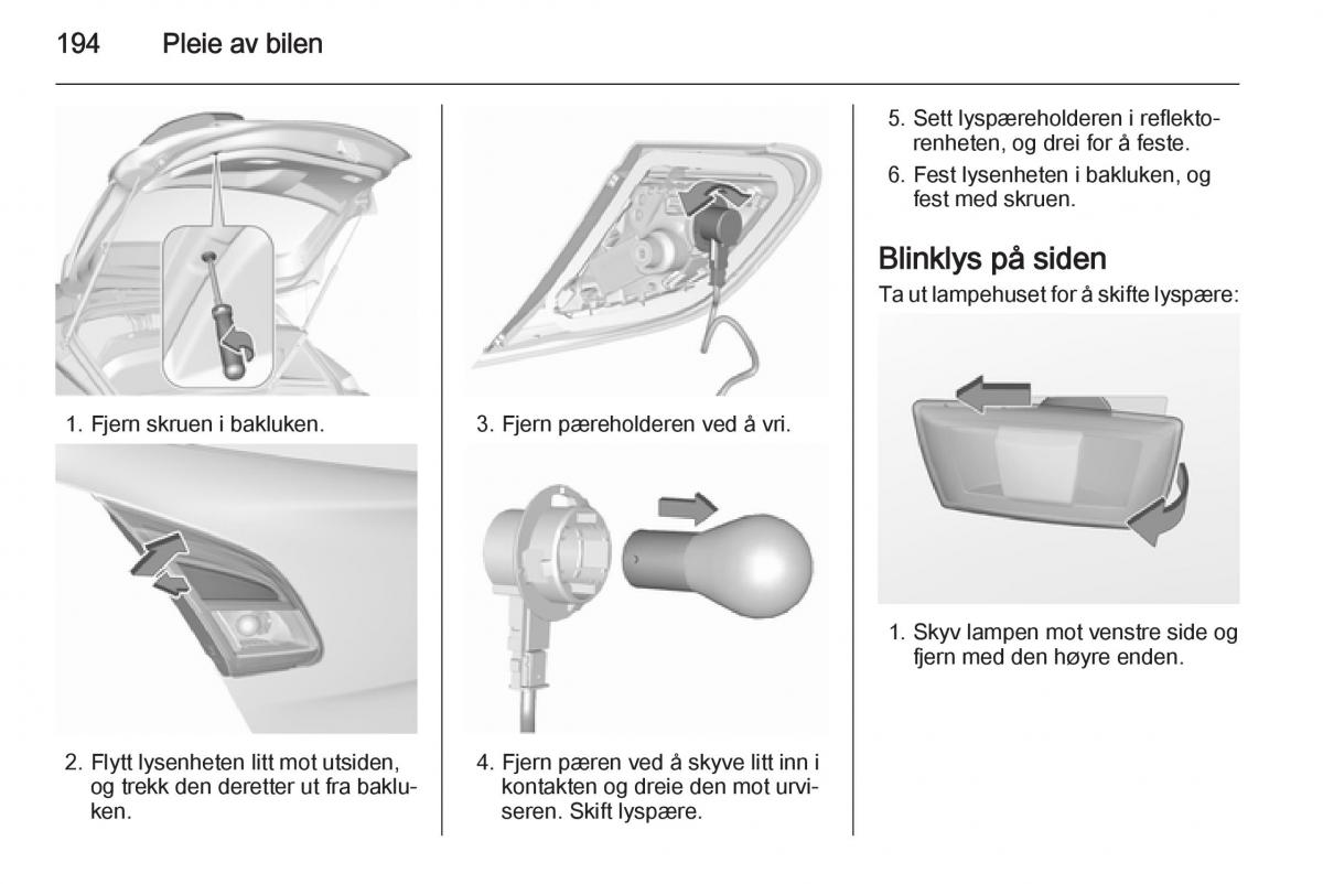 Opel Corsa D bruksanvisningen / page 196