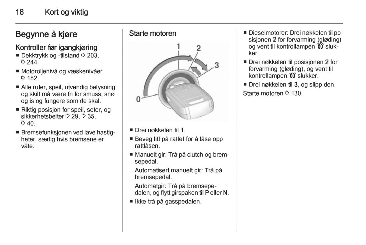 Opel Corsa D bruksanvisningen / page 20