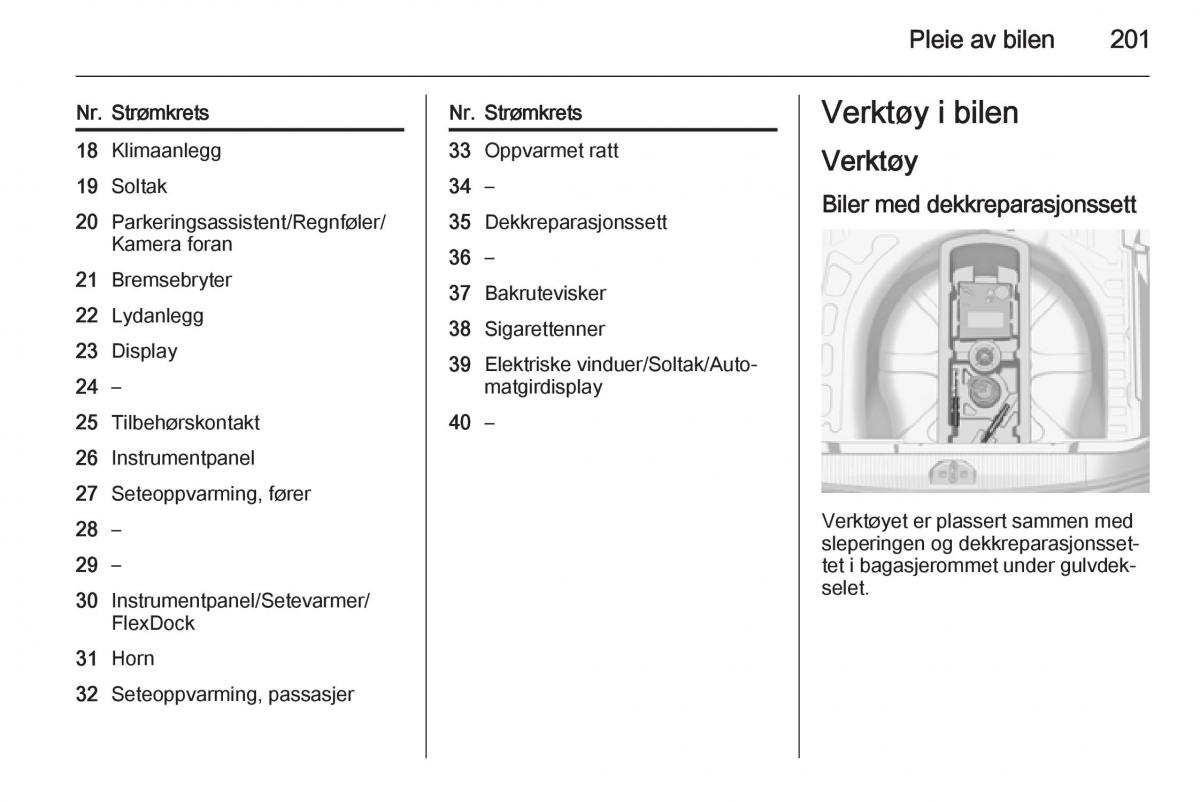 Opel Corsa D bruksanvisningen / page 203