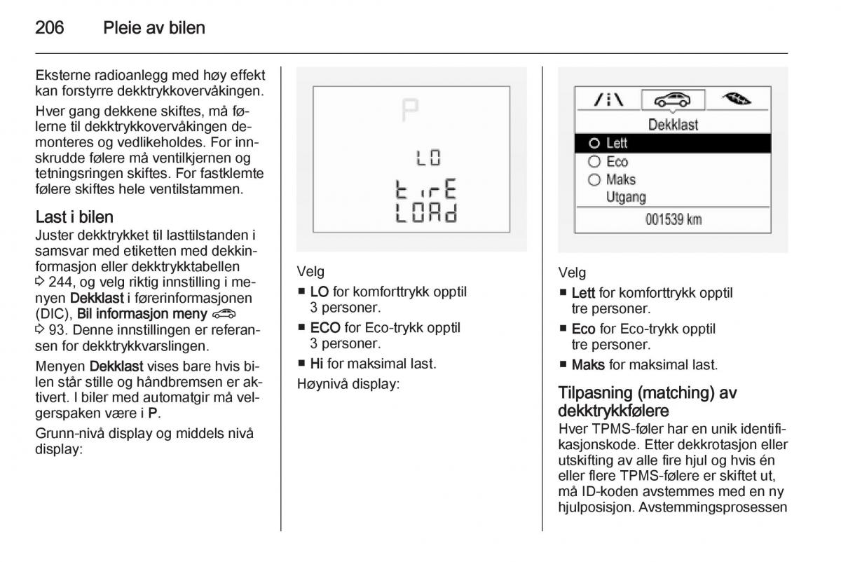 Opel Corsa D bruksanvisningen / page 208