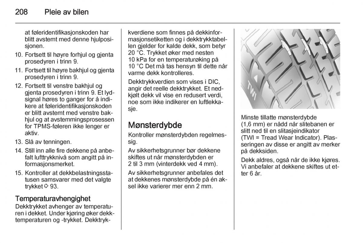 Opel Corsa D bruksanvisningen / page 210