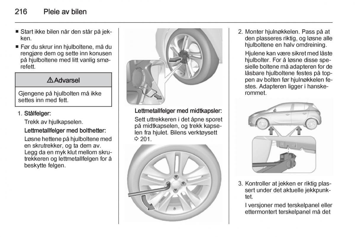 Opel Corsa D bruksanvisningen / page 218