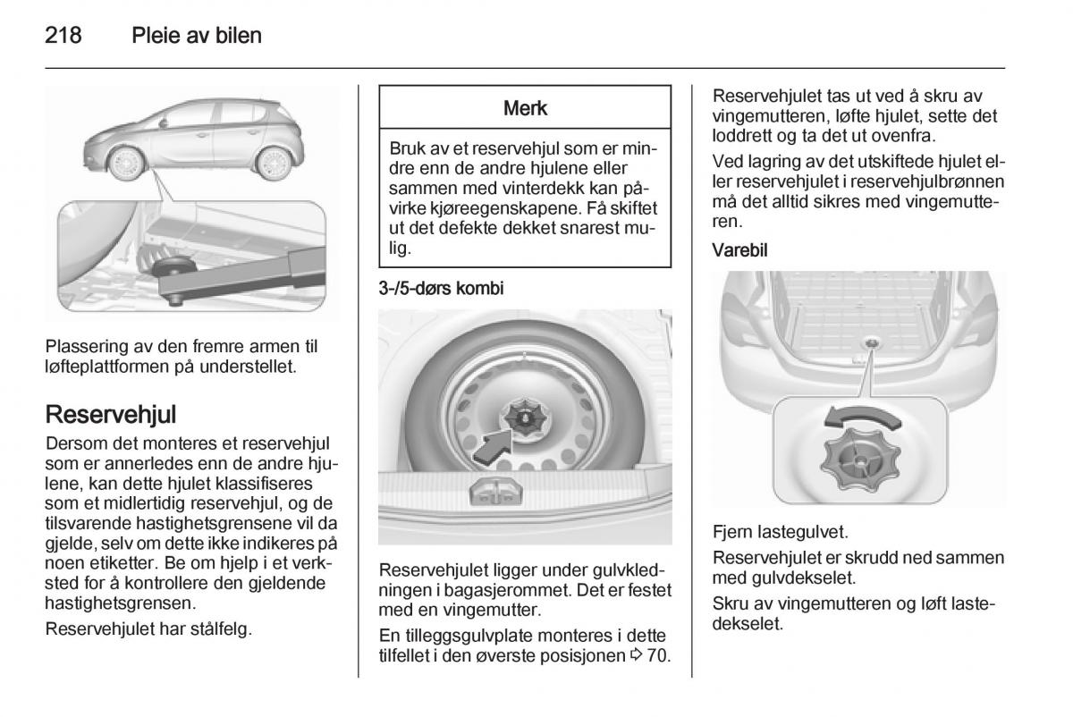 Opel Corsa D bruksanvisningen / page 220