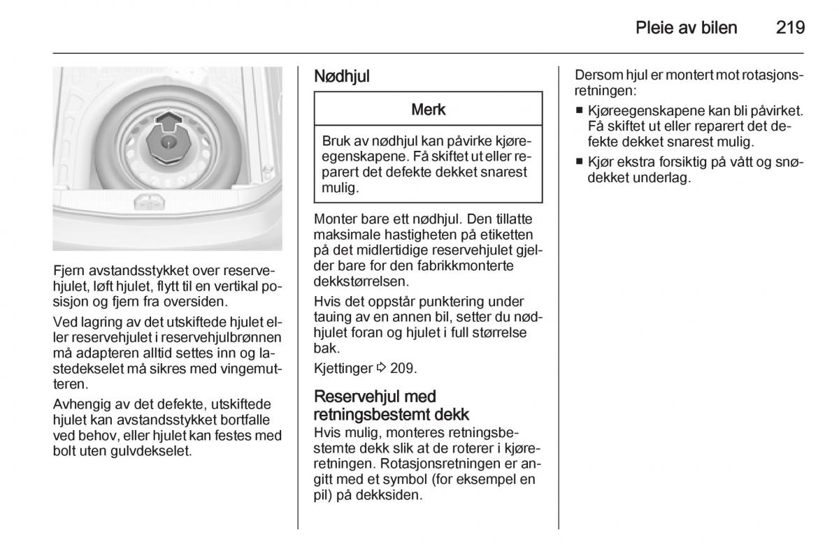 Opel Corsa D bruksanvisningen / page 221