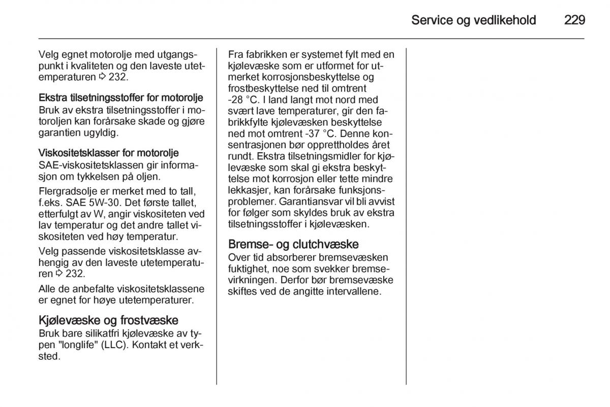 Opel Corsa D bruksanvisningen / page 231