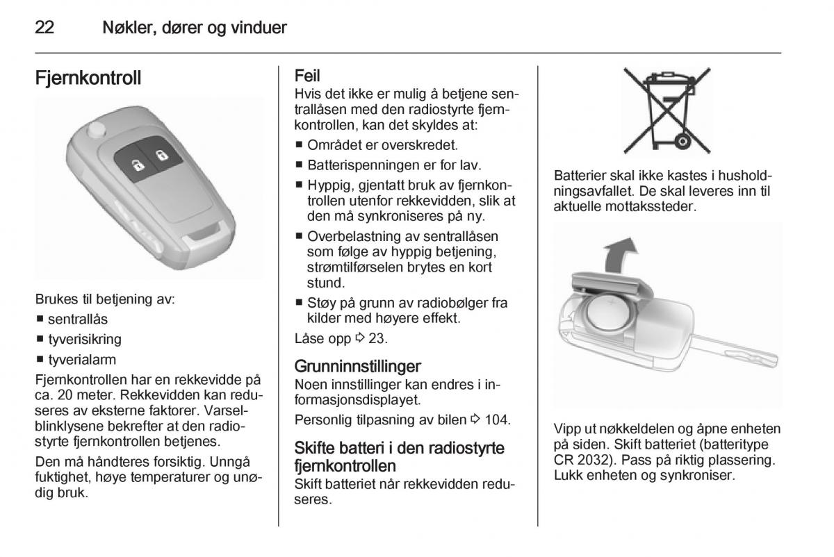 Opel Corsa D bruksanvisningen / page 24