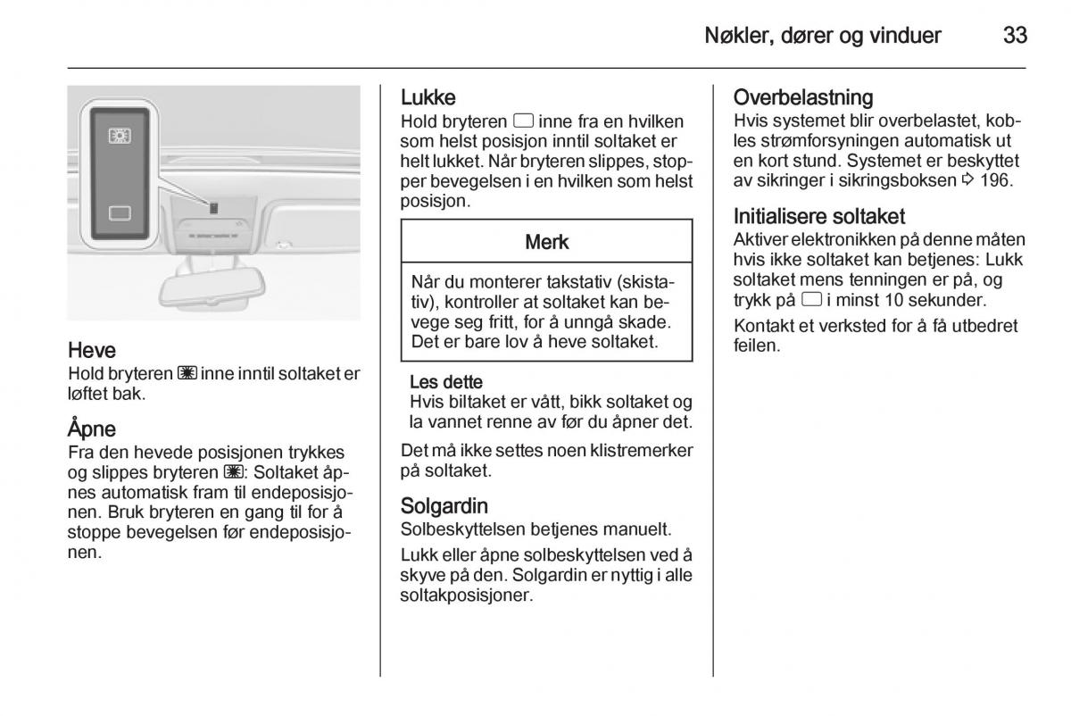 Opel Corsa D bruksanvisningen / page 35