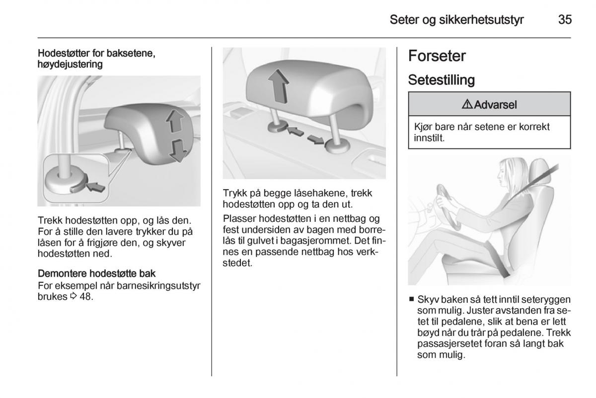 Opel Corsa D bruksanvisningen / page 37