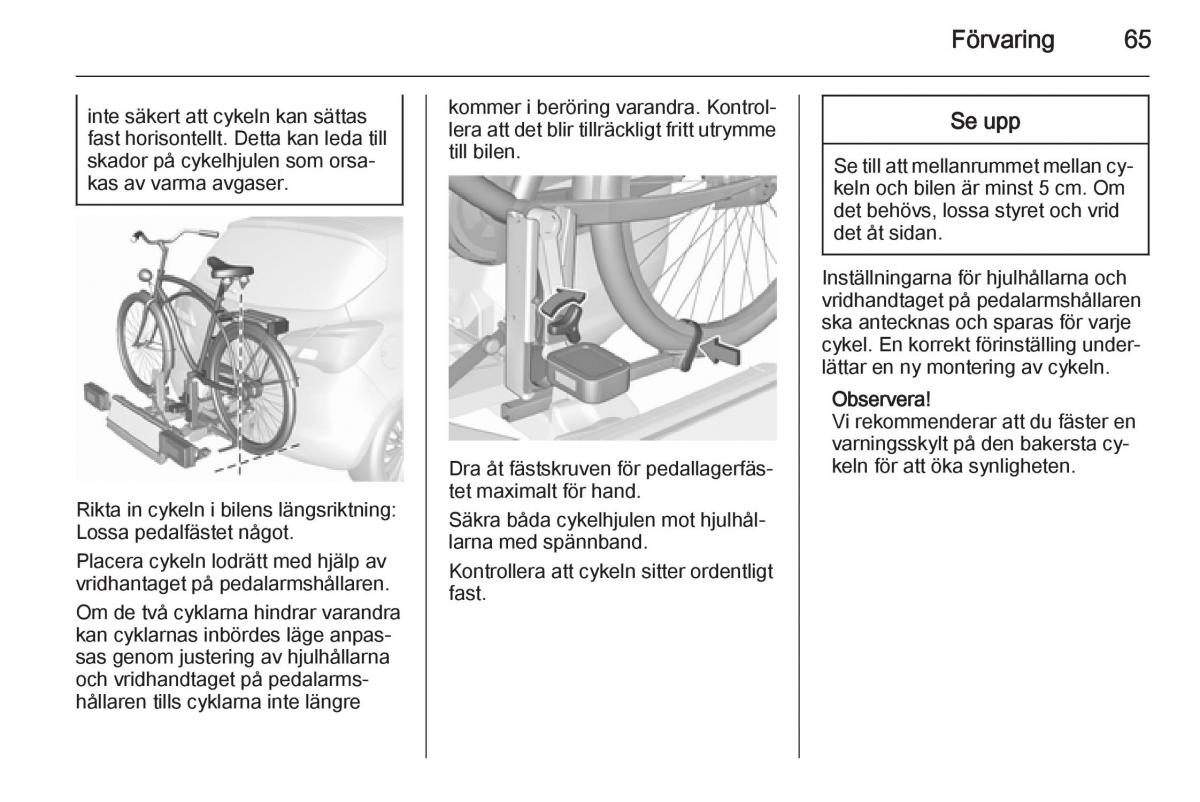 Opel Corsa D instruktionsbok / page 67