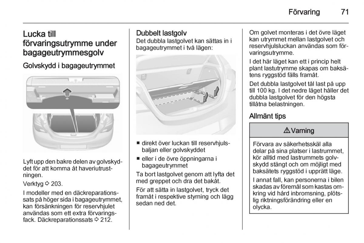 Opel Corsa D instruktionsbok / page 73