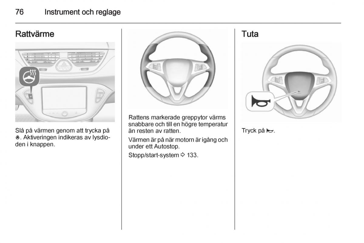 Opel Corsa D instruktionsbok / page 78