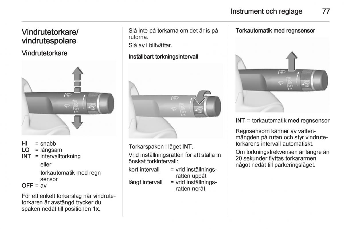 Opel Corsa D instruktionsbok / page 79