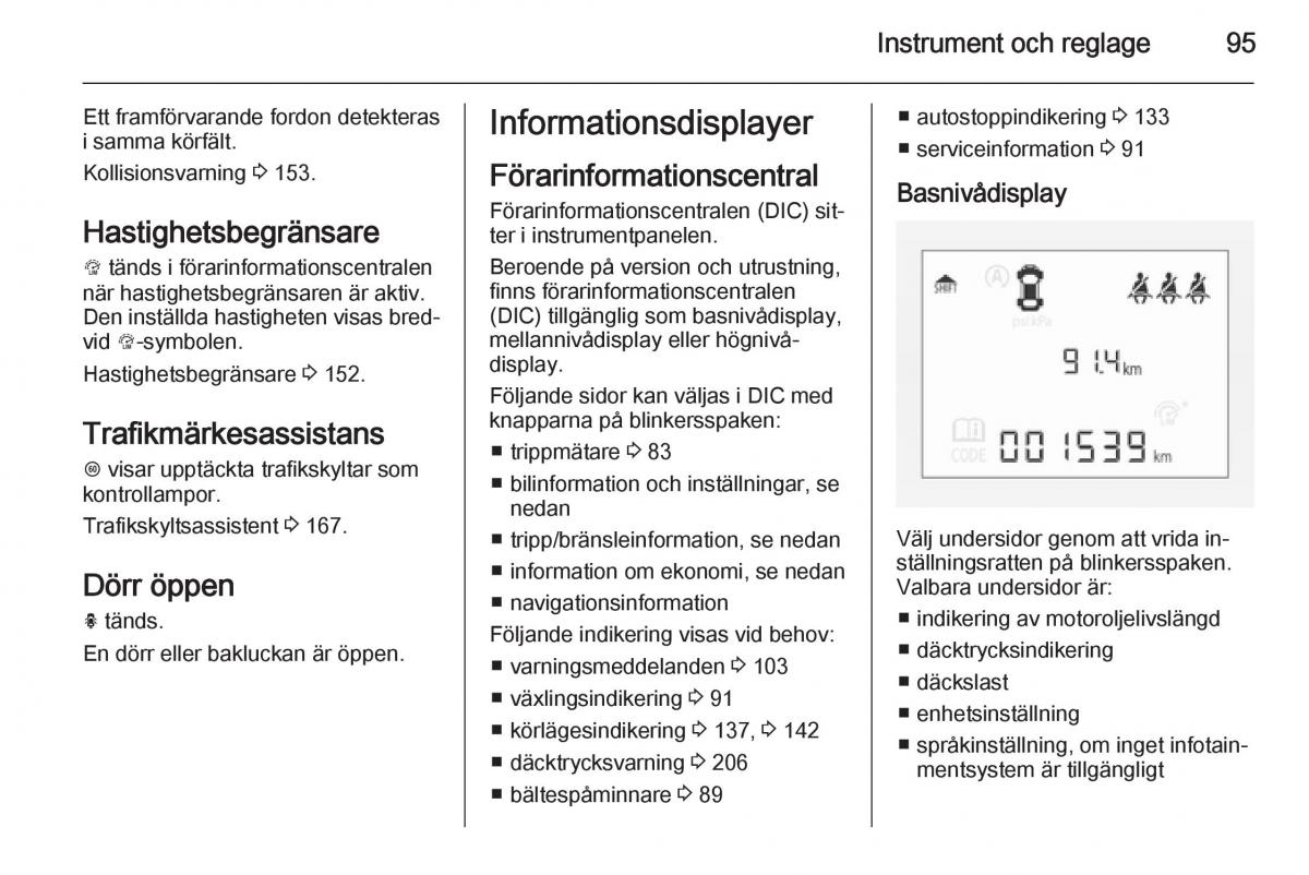 Opel Corsa D instruktionsbok / page 97