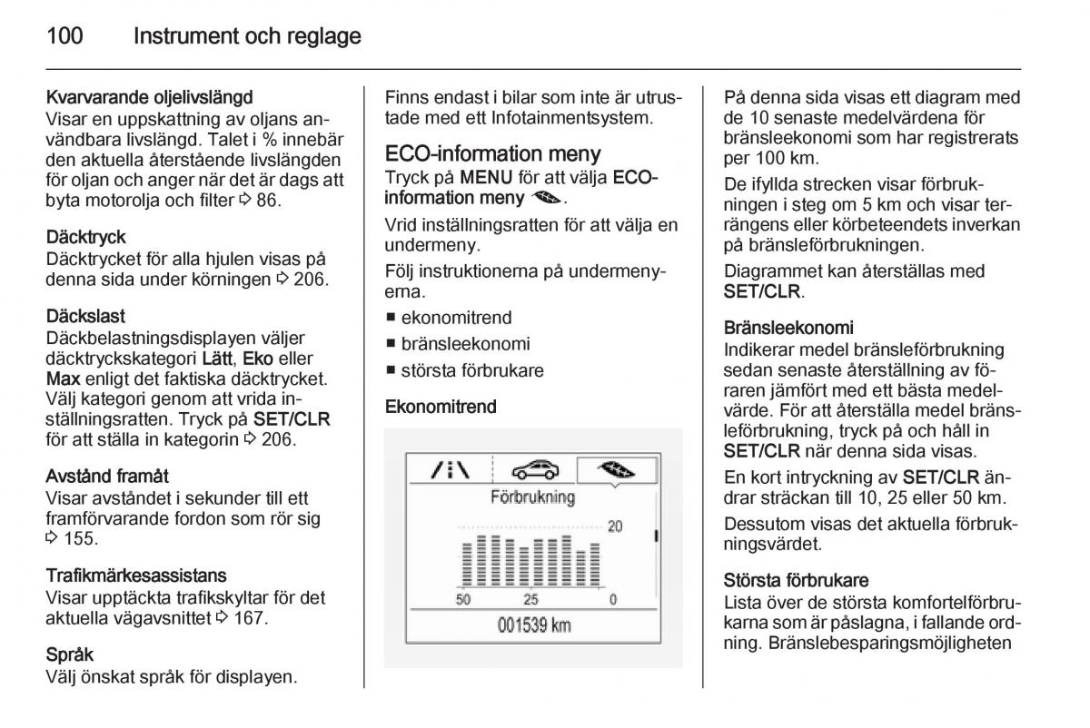 Opel Corsa D instruktionsbok / page 102