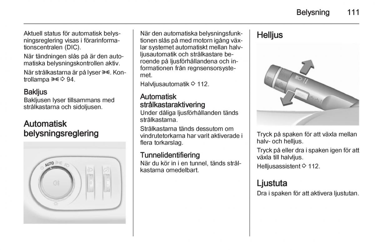 Opel Corsa D instruktionsbok / page 113