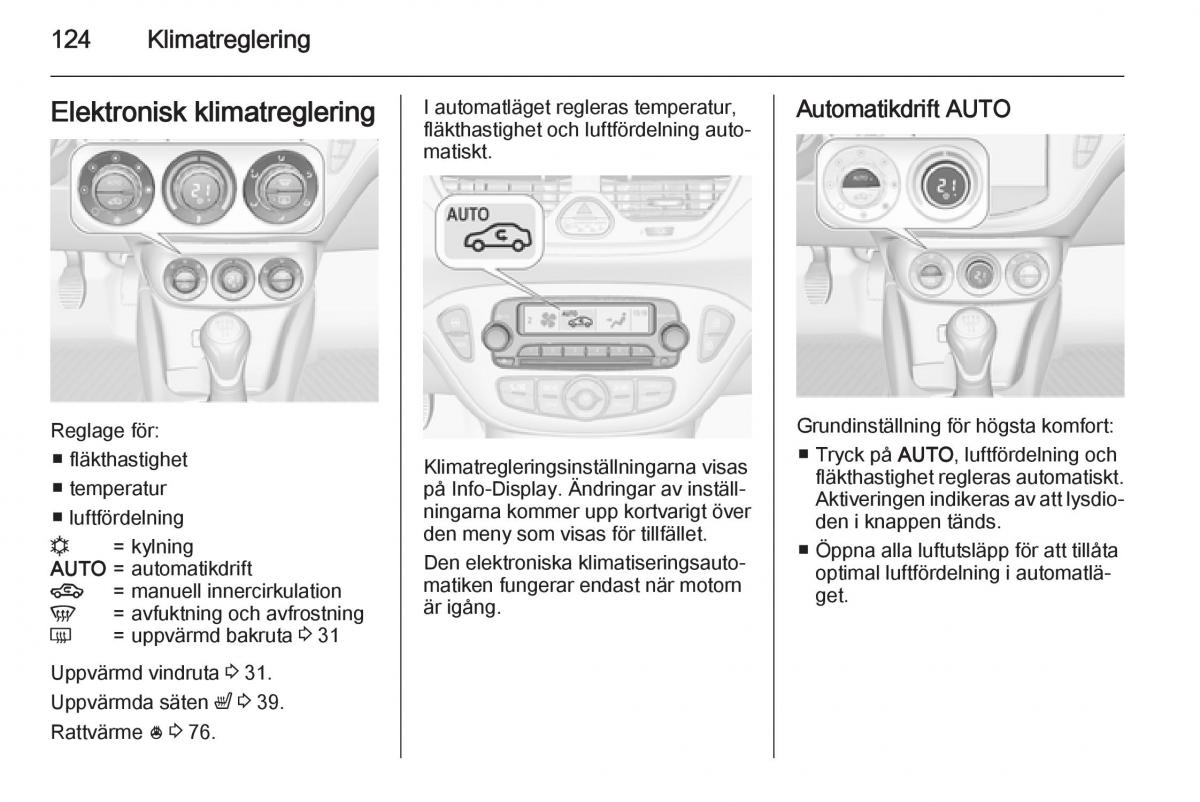 Opel Corsa D instruktionsbok / page 126