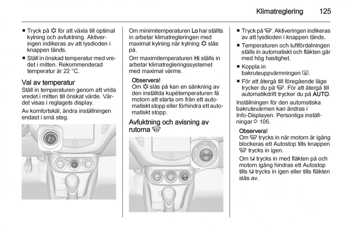 Opel Corsa D instruktionsbok / page 127