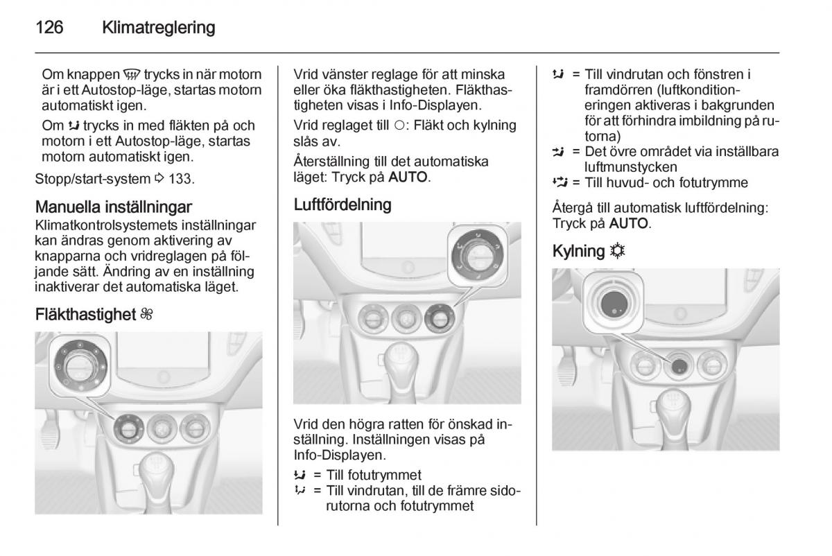 Opel Corsa D instruktionsbok / page 128