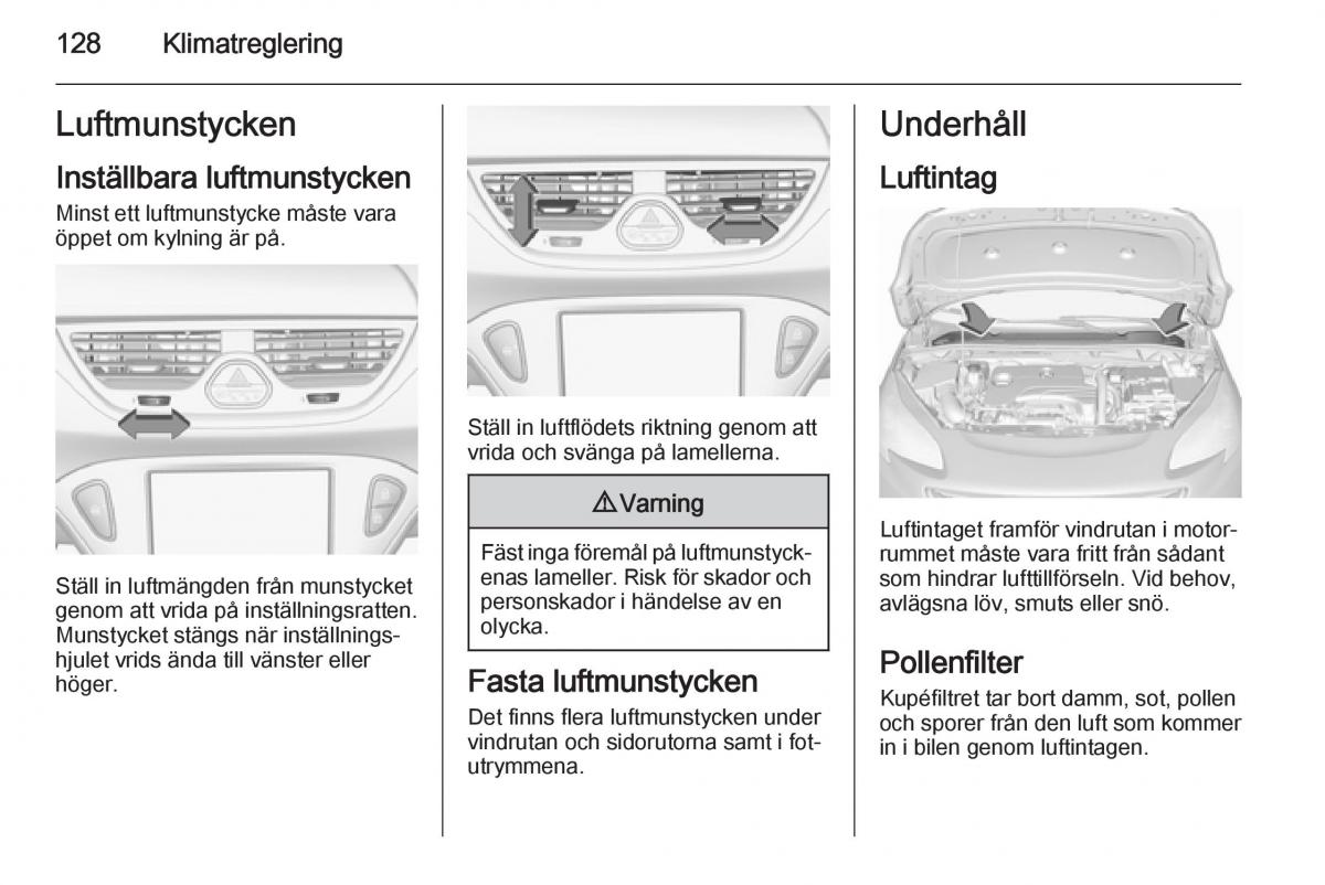 Opel Corsa D instruktionsbok / page 130